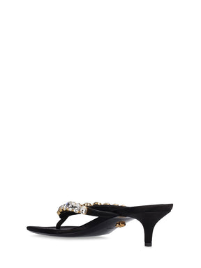 Versace 45mm Embellished satin sandals