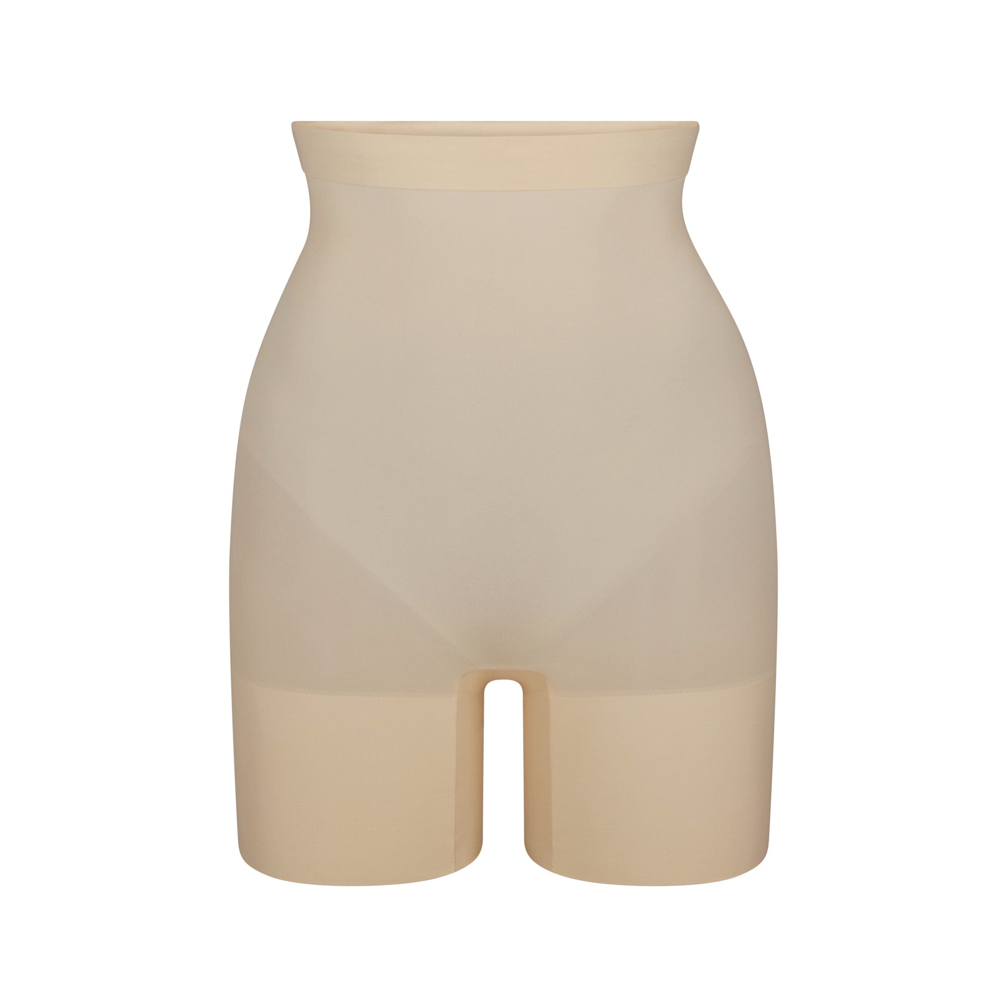 Sheer Seamless High-waisted Mid Thigh Short