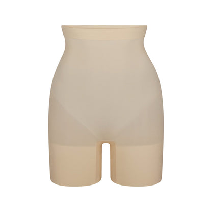 Sheer Seamless High-waisted Mid Thigh Short