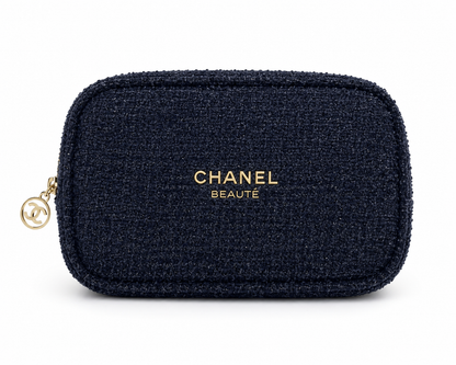 Chanel Beauty VIP Gift Quilted Makeup Bag Cosmetic Pouch Toiletry Case New