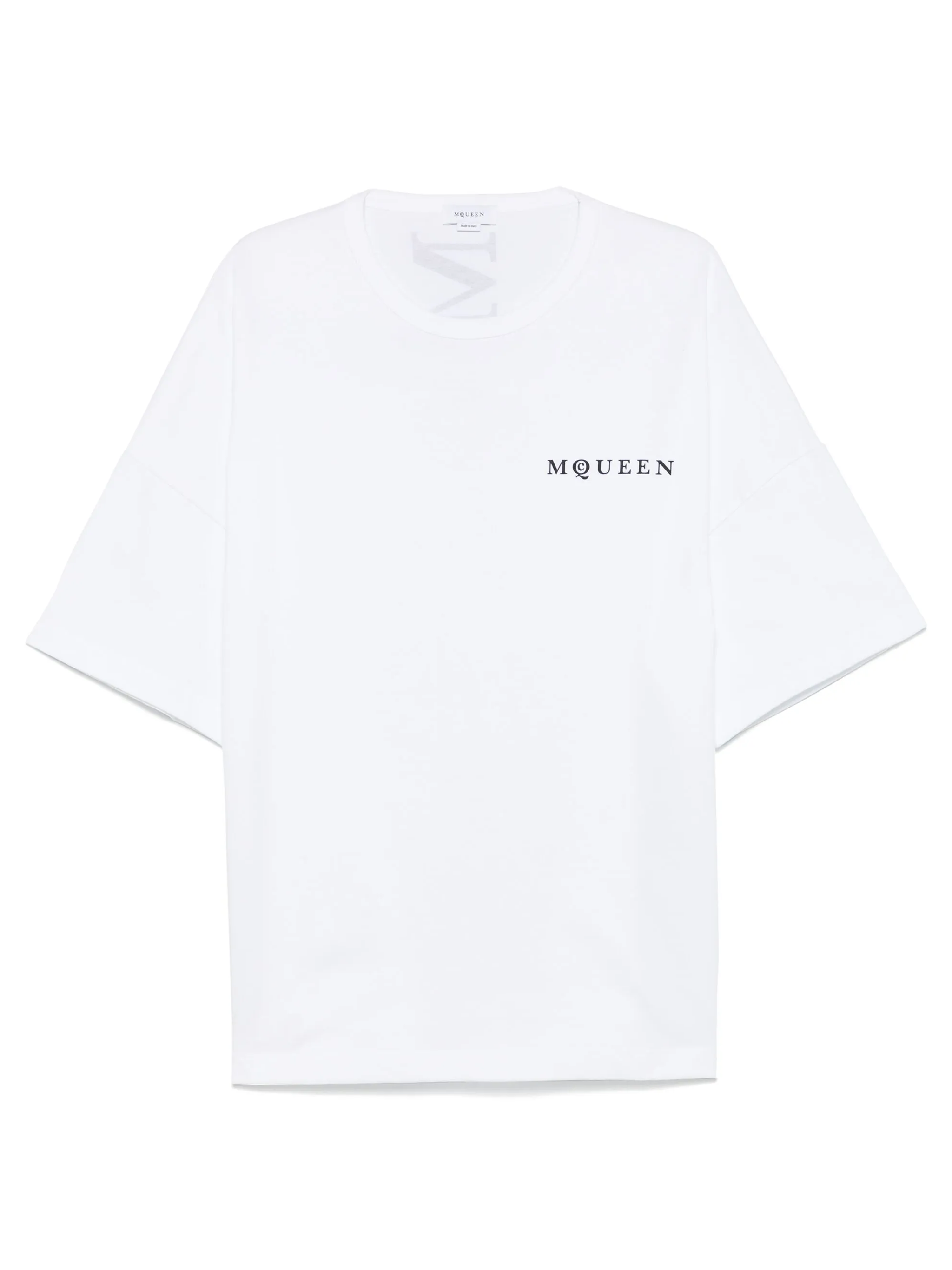 Alexander McQueen Vertical Back Logo Oversized T-Shirt in White