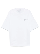 Alexander McQueen Vertical Back Logo Oversized T-Shirt in White