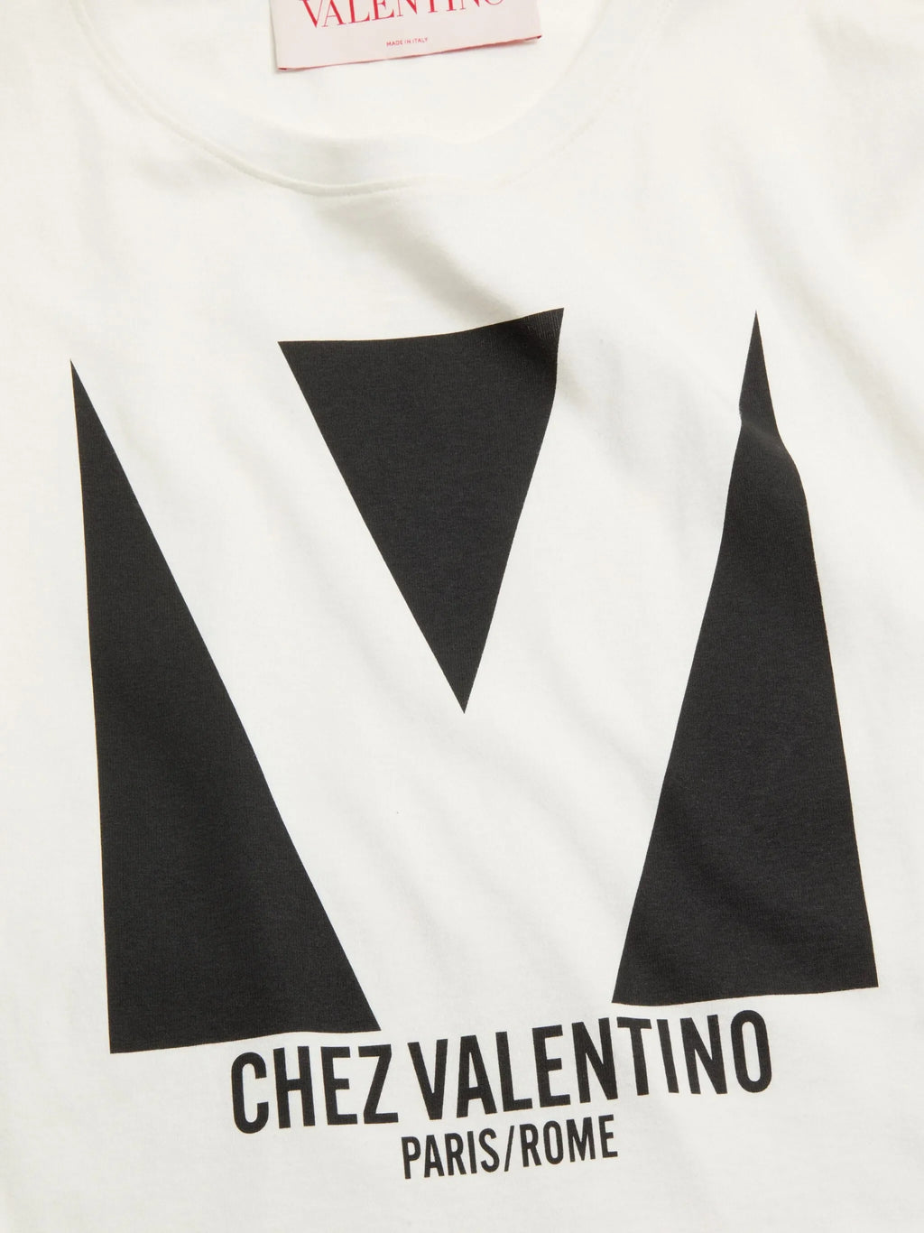 Valentino Chez Valentino Print Jersey T-Shirt in White