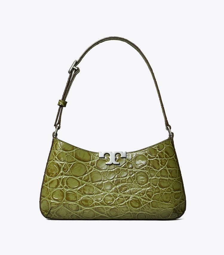 Eleanor Croc-Embossed Slim Shoulder Bag