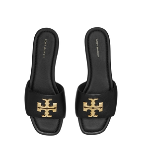 Tory Burch Eleanor Slide in Perfect Black and Gold
