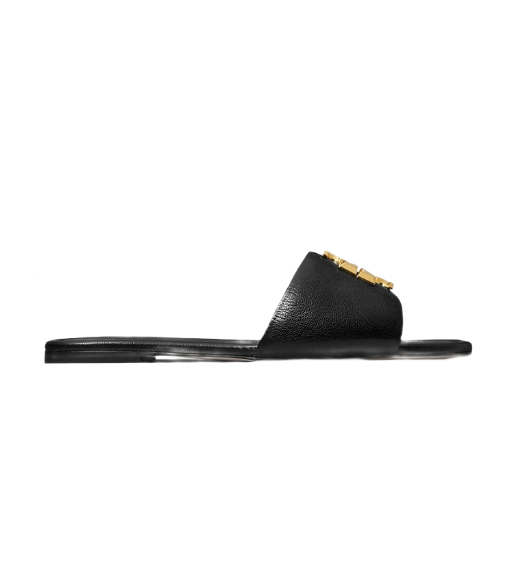 Tory Burch Eleanor Slide in Perfect Black and Gold