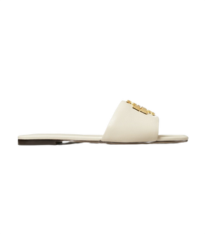 Tory Burch Eleanor Slide in Light Cream and Gold
