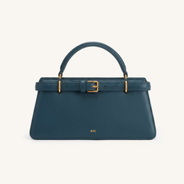 Elena Classic Top Handle Bag - Navy