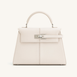 Elise Large Top Handle Bag - White