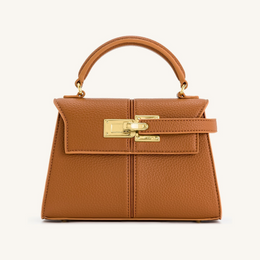 Elise Top Handle Bag - Brown