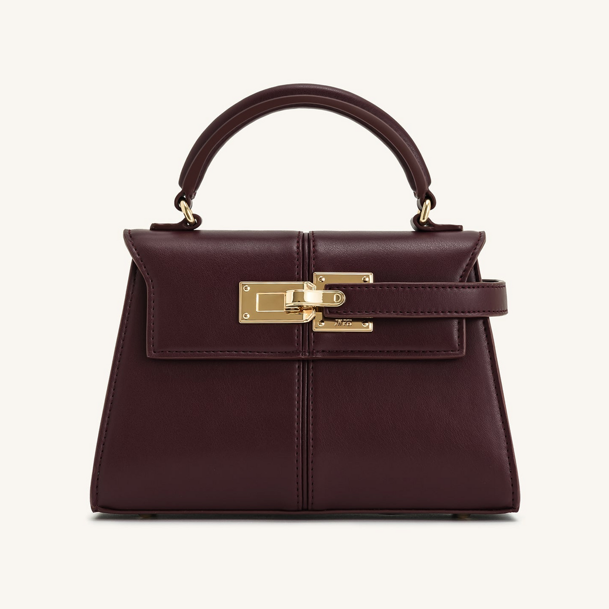 Elise Top Handle Bag - Deep Burgundy