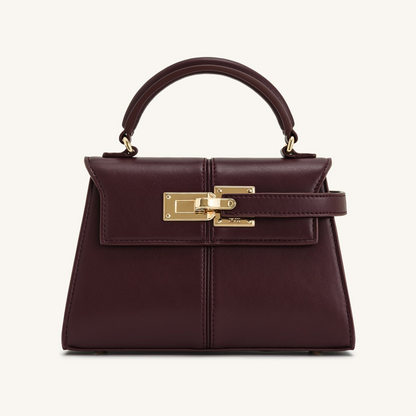 Elise Top Handle Bag - Deep Burgundy