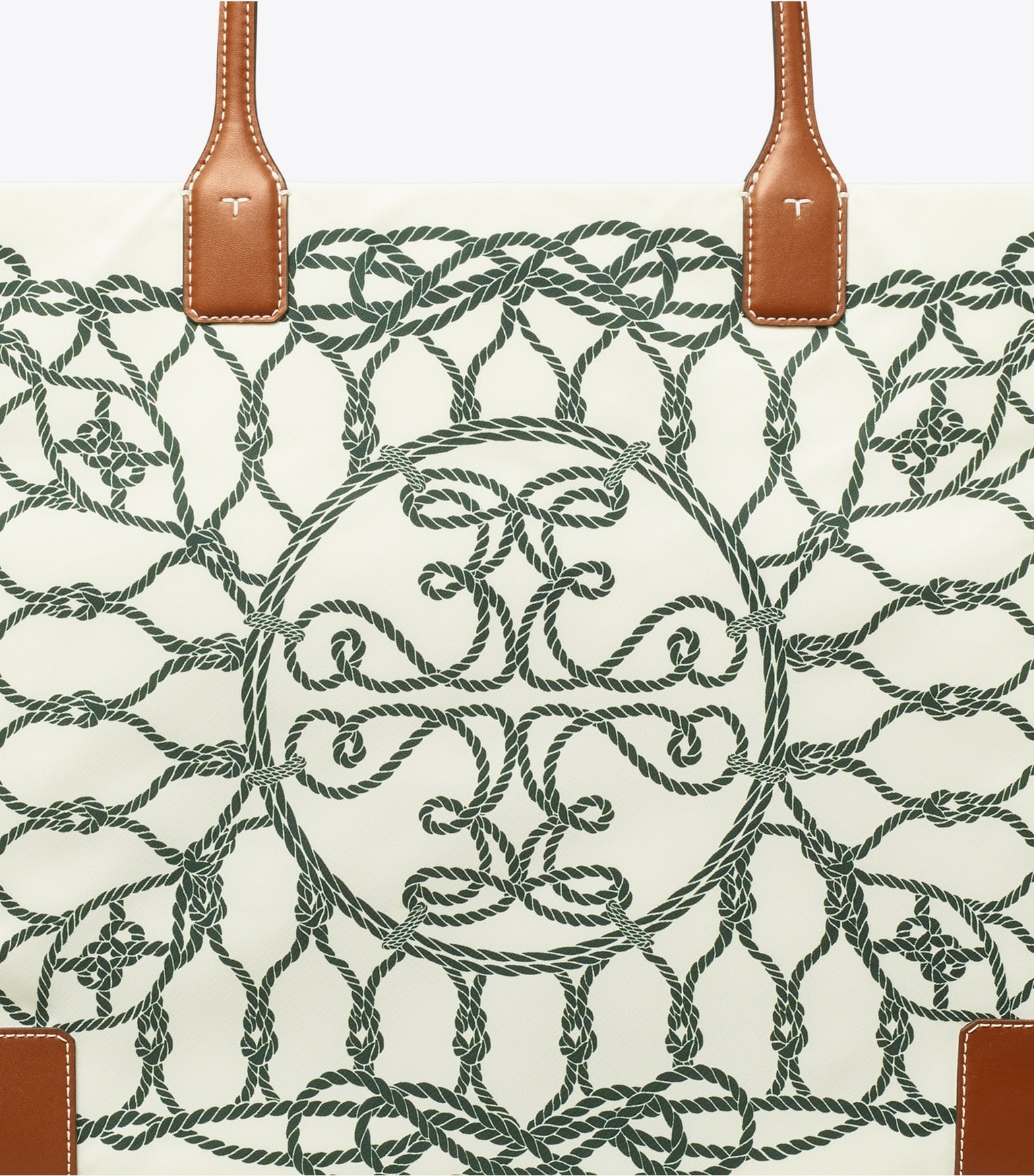 Tory Burch ELLA TOTE BAG IVORY ABSTRACT ROPE - Bags | Shop From The Mirage