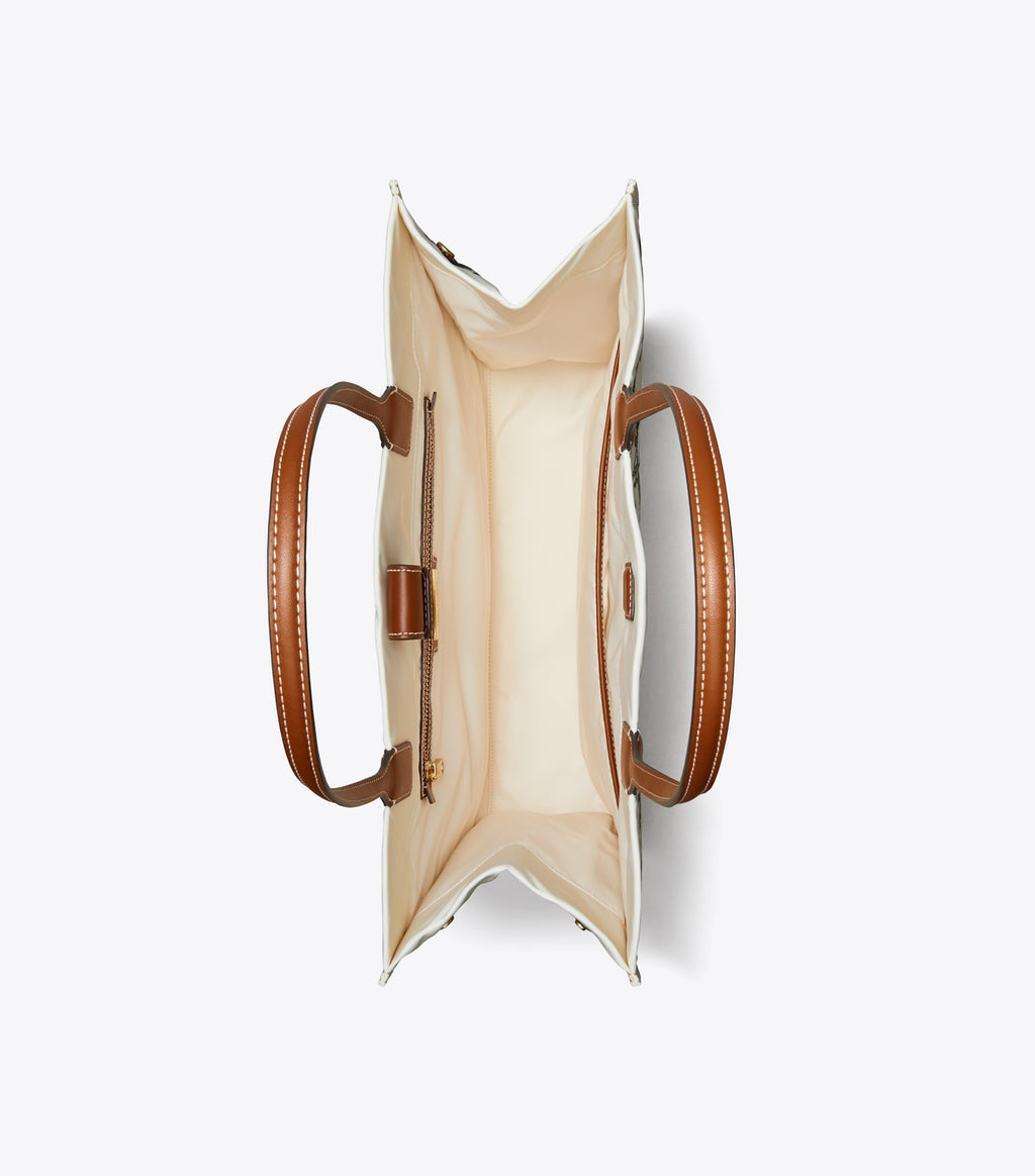 Tory Burch ELLA TOTE BAG IVORY ABSTRACT ROPE - Bags | Shop From The Mirage