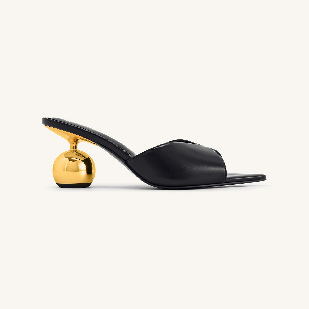 Ellie Sphere Heel Mules - Black