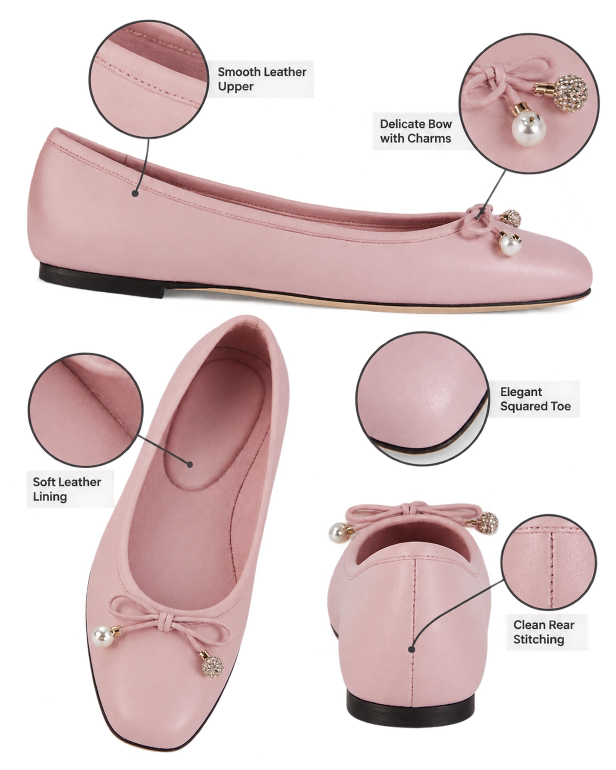 Elme Leather Ballet Flats