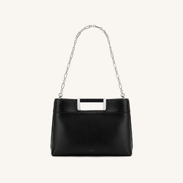 Elodie Chain Handle Top Handle Bag - Black