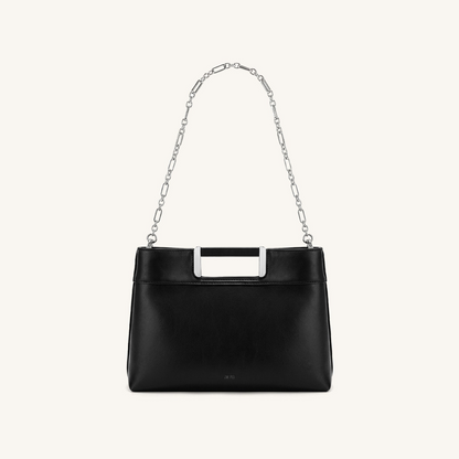 Elodie Chain Handle Top Handle Bag - Black