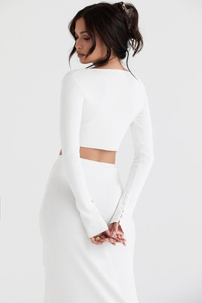 Ivory cropped cardigan