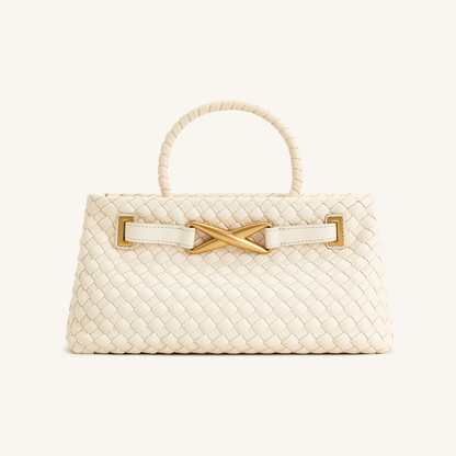 Elora Woven Tote Bag - White