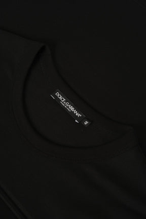 Dolce & Gabbana Embossed Plaque Logo T-Shirt in Black