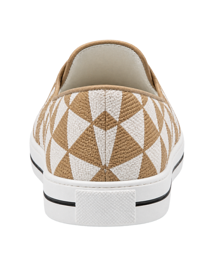 Embroidered fabric slip-on shoes