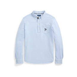 Embroidered Logo Chest Pocket Long Sleeve Shirt