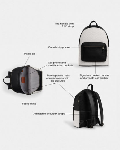 West Backpack In Signature Canvas