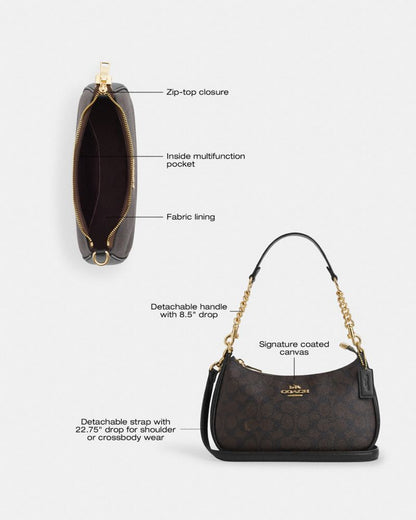Teri Shoulder Bag In Signature Canvas