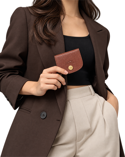 Épure Card holder Brown - Leather