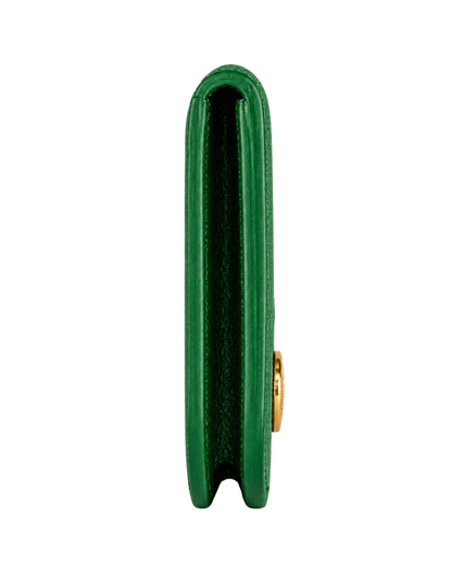 Épure Card holder Green - Leather