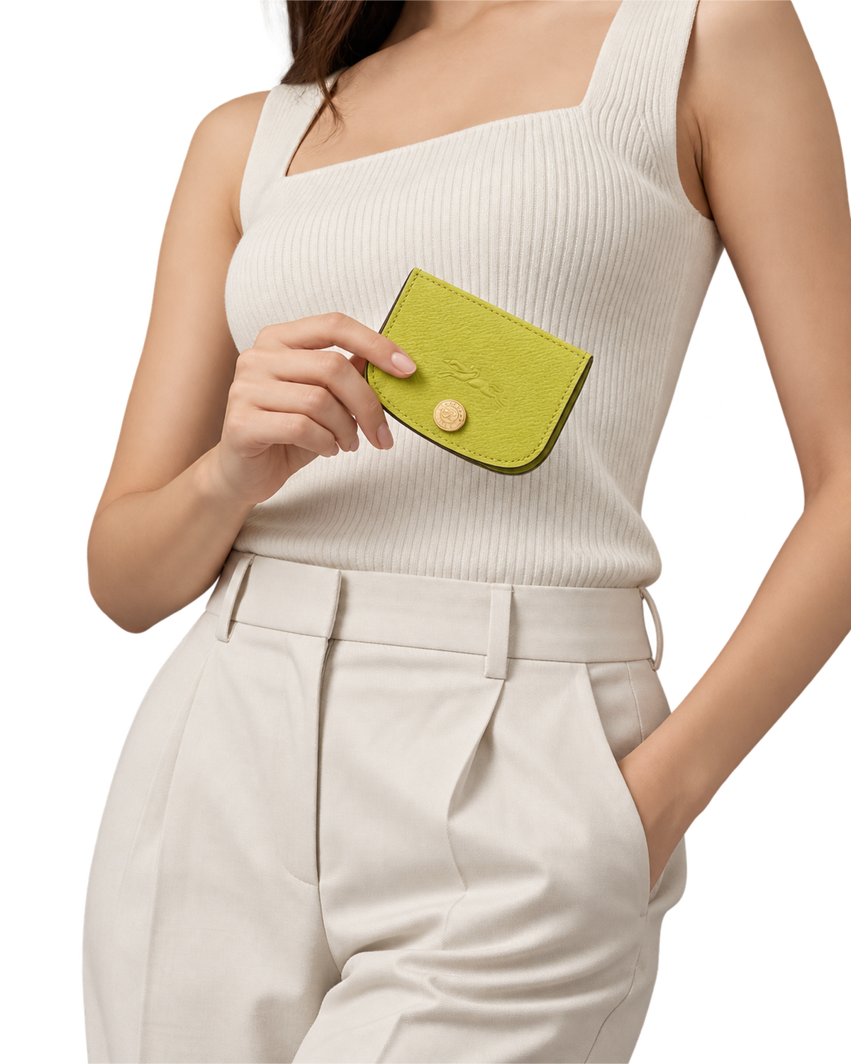 Épure Card holder Kiwi Green - Leather