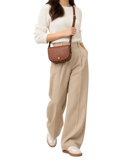 Épure S Crossbody bag Brown - Leather