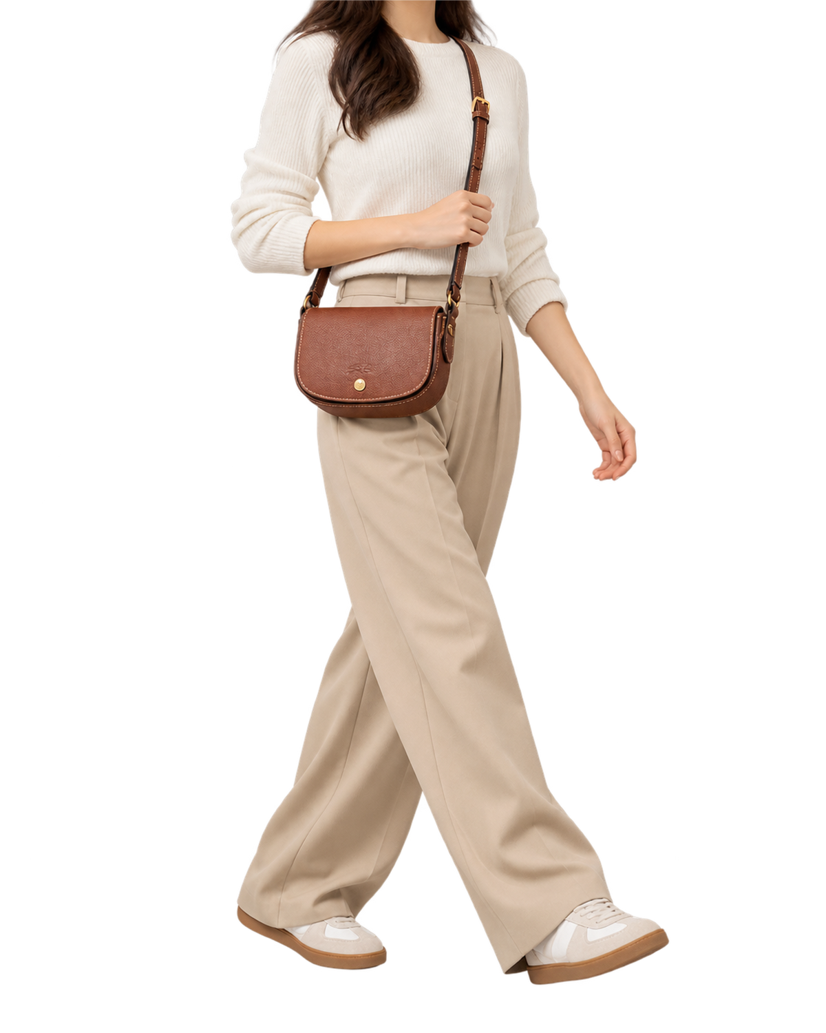 Épure S Crossbody bag Brown - Leather