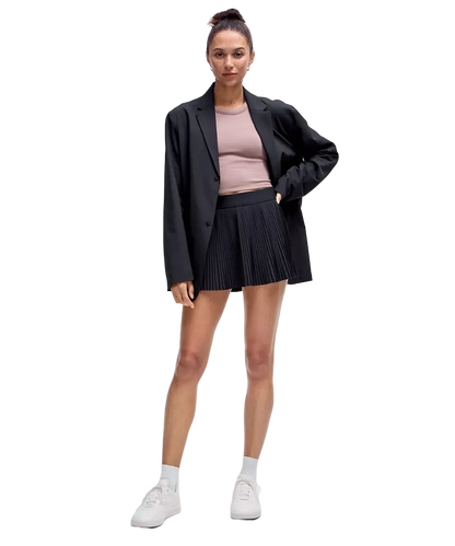 Lululemon Varsity High-Rise Pleated Tennis Skirt Black