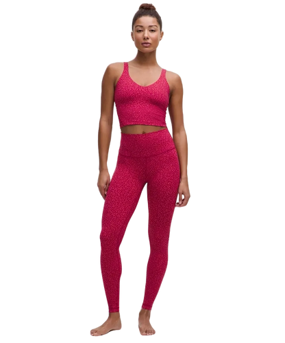 Lululemon Align High-Rise Pant 28" Leopard Daisy Desert Red Magenta Smoke