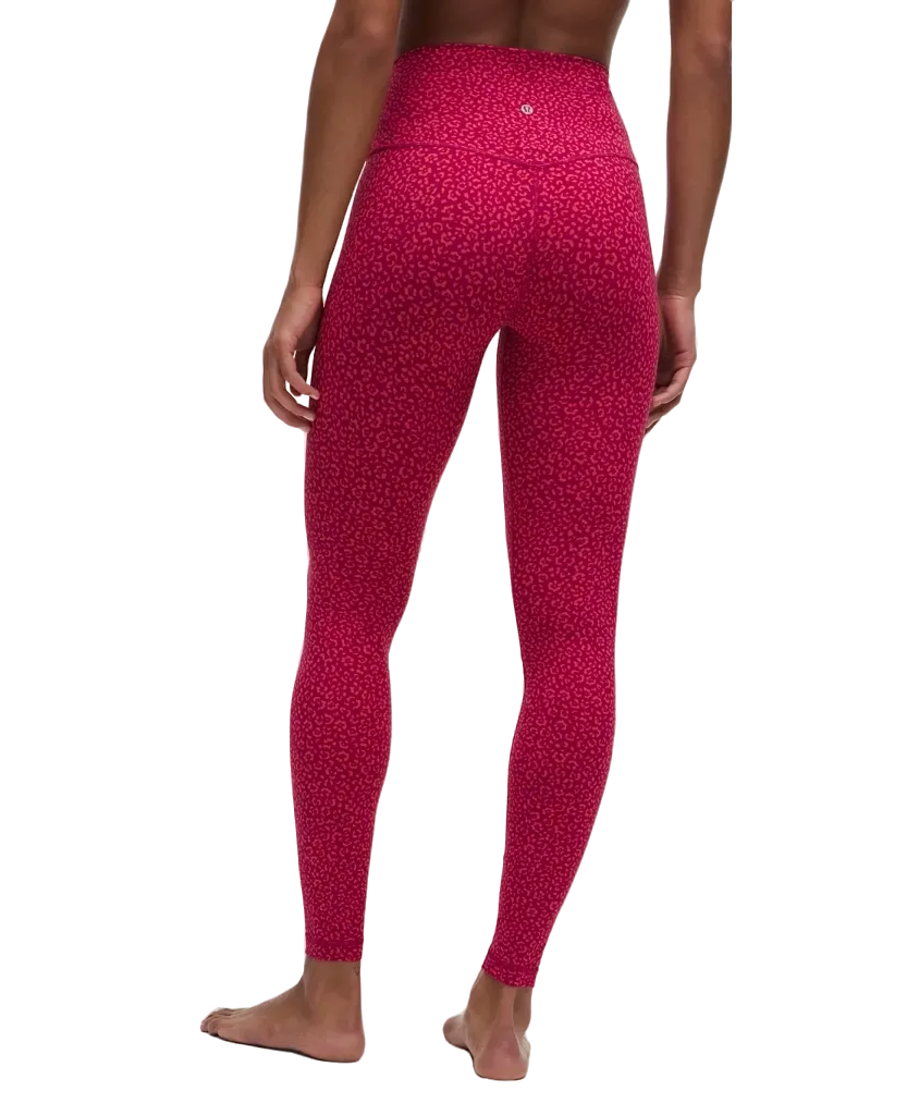 Lululemon Align High-Rise Pant 28" Leopard Daisy Desert Red Magenta Smoke