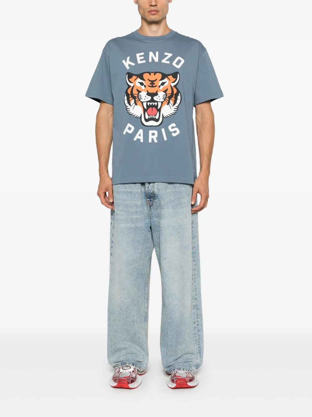 Kenzo Lucky Tiger Printed T-Shirt in Blue