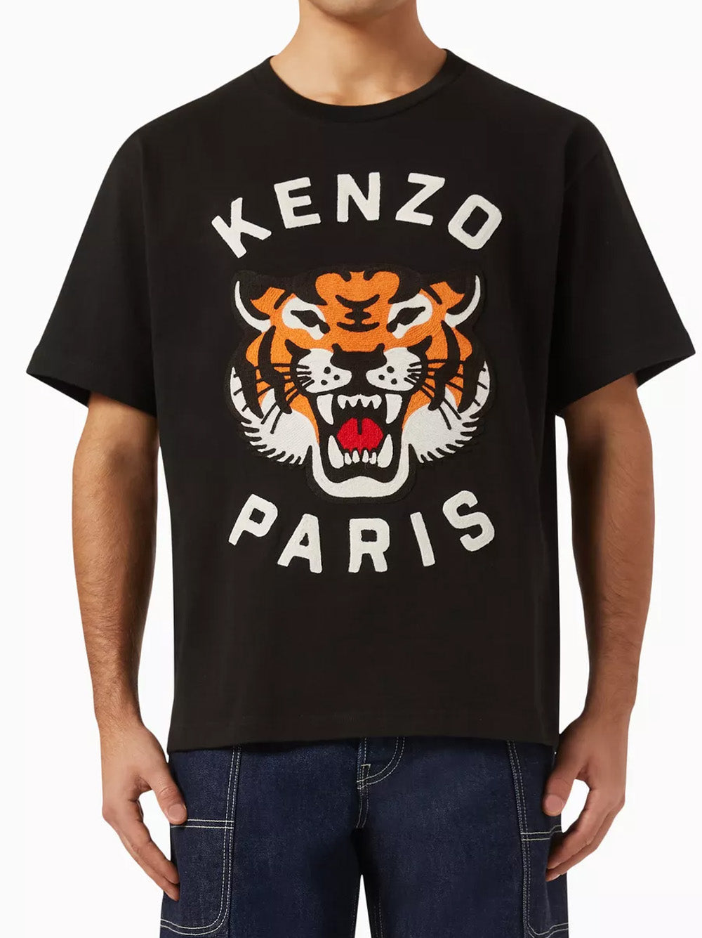 Kenzo Lucky Tiger Printed T-Shirt in Black