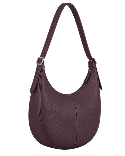 Essential L Crossbody bag Eggplant - Leather