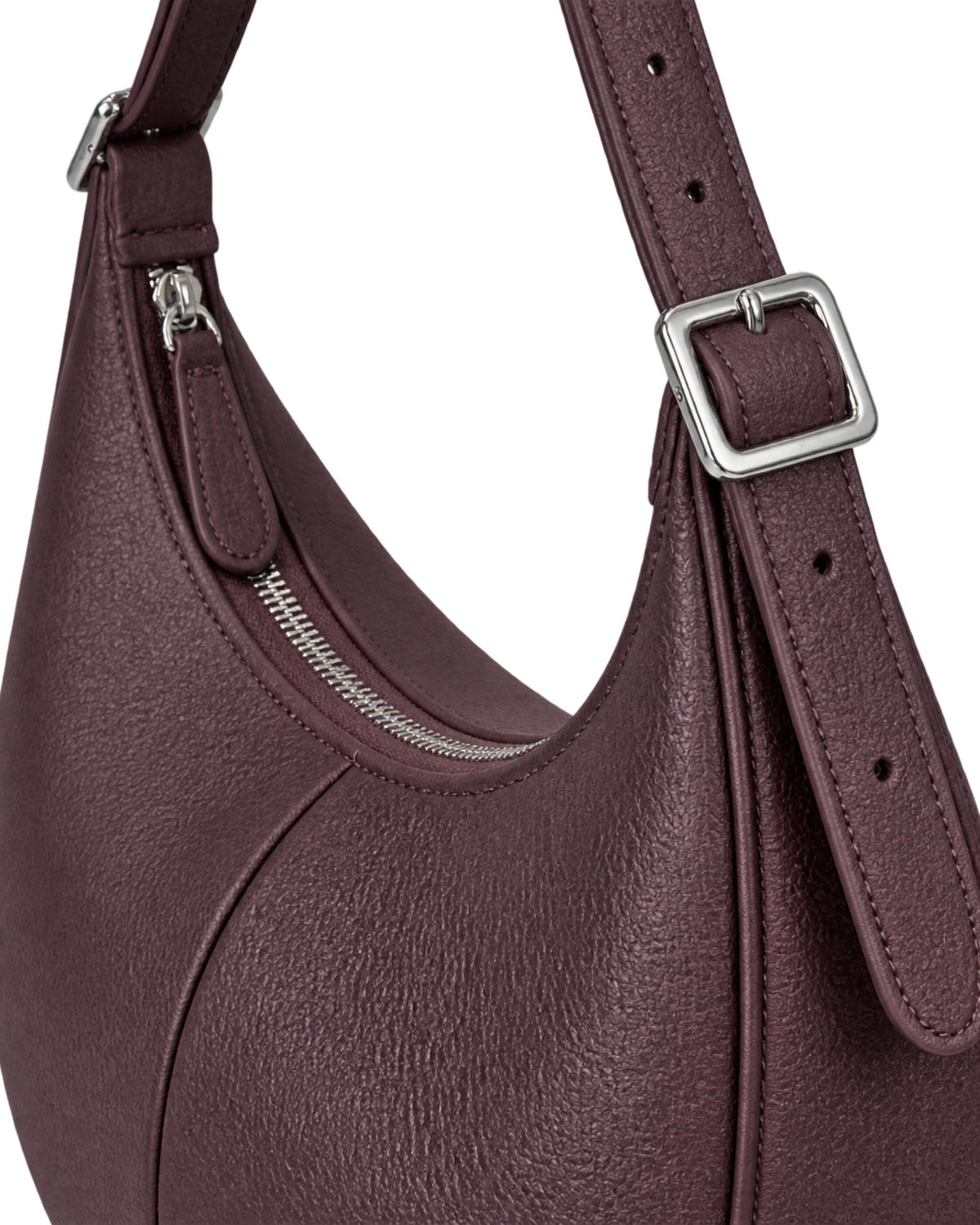 Essential L Crossbody bag Eggplant - Leather