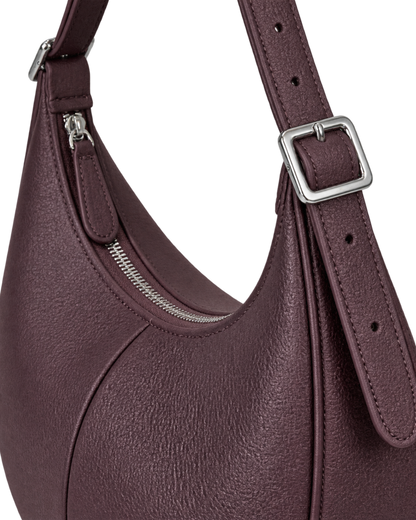 Essential L Crossbody bag Eggplant - Leather