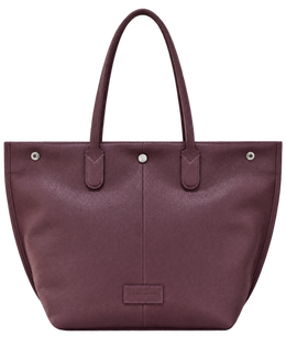 Essential L Tote bag Eggplant - Leather