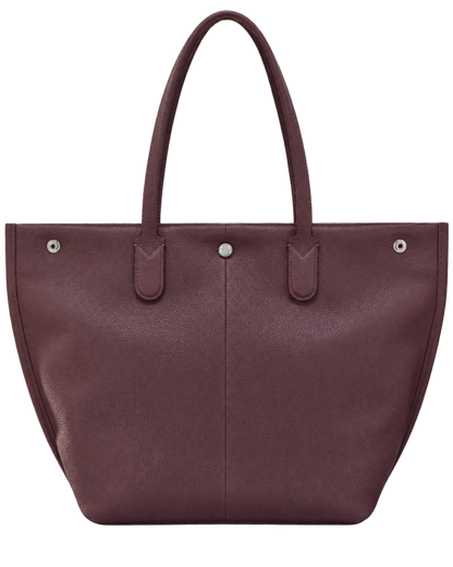Essential L Tote bag Eggplant - Leather