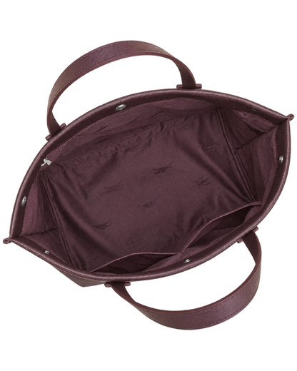 Essential L Tote bag Eggplant - Leather
