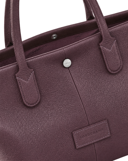 Essential L Tote bag Eggplant - Leather