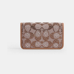 Essential Slim Card Case In Crystal Signature Jacquard