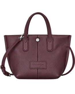 Essential XS Handbag Eggplant - Leather