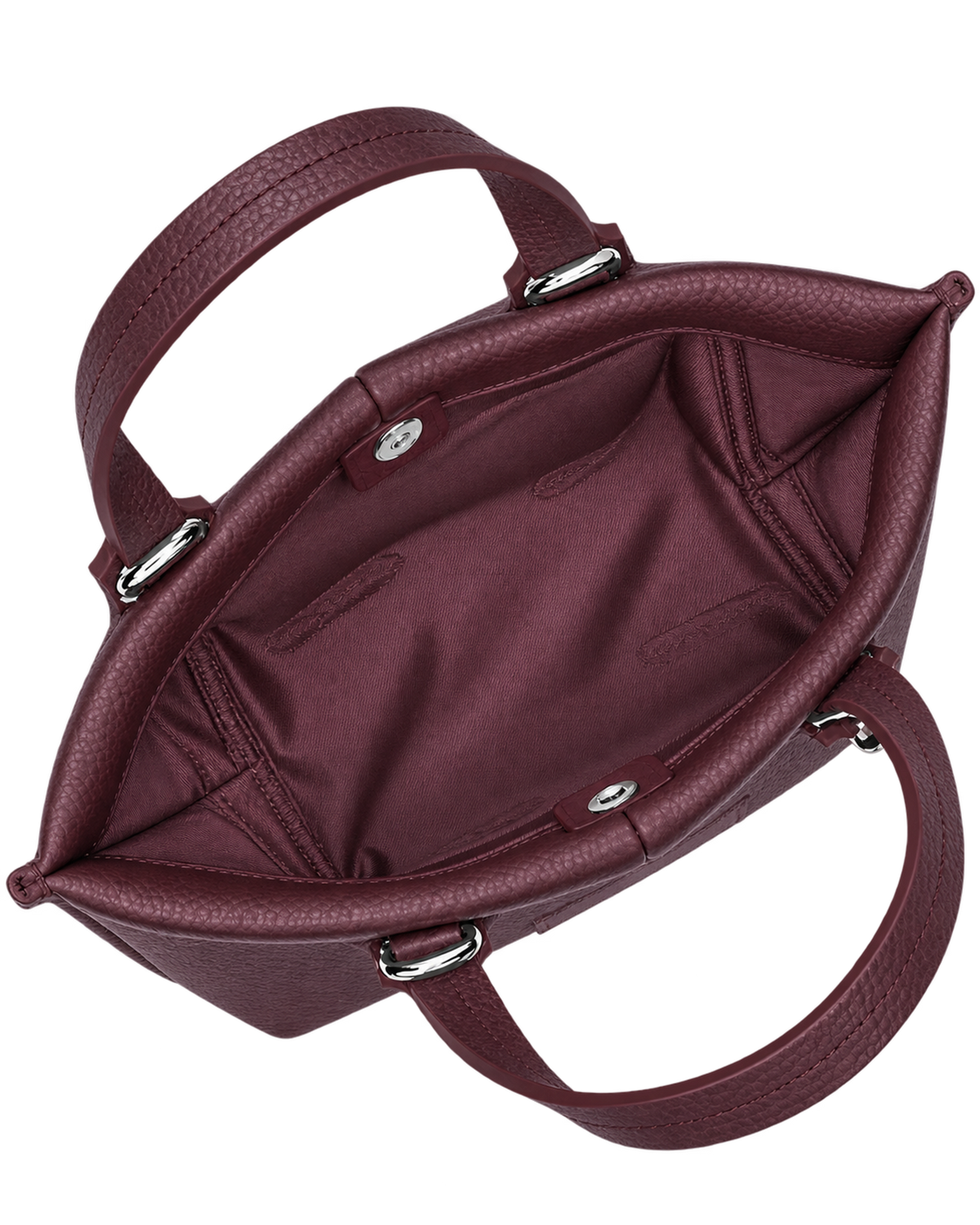 Essential XS Handbag Eggplant - Leather