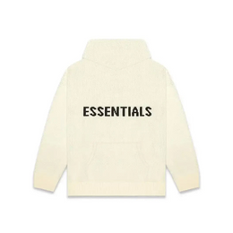 Essentials Knit Hoodie Cream